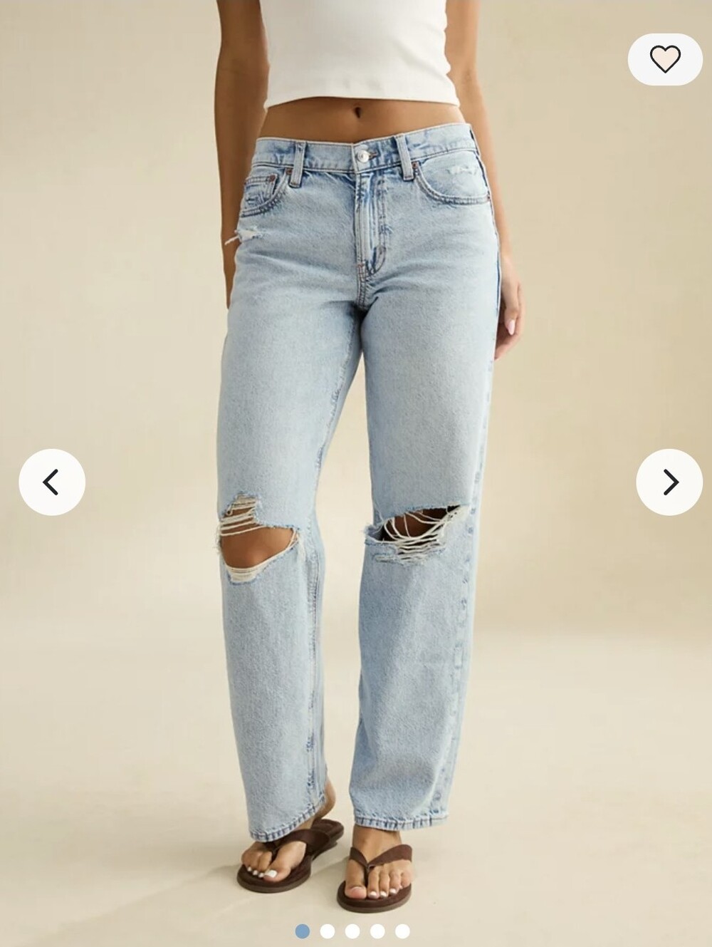 American Eagle Strigid Ripped High-Waisted Stovepipe Jean. Size 00 Long. New.